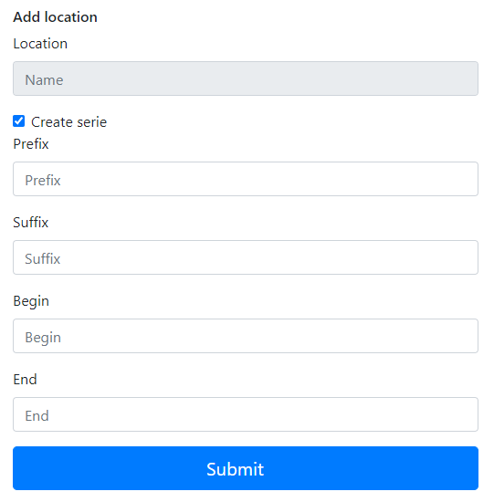 Create series form